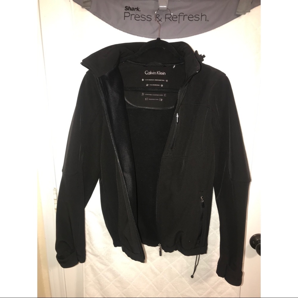 Black rain jacket